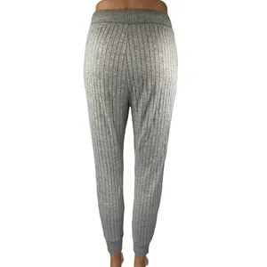 Abercrombie & Fitch Women's Gray Ribbed Tapered Lounge Joggers Sweatpants Sz XS thumbnail 3