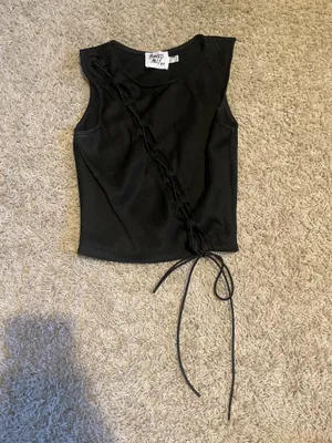 Princess Polly Black Tie Top thumbnail 2