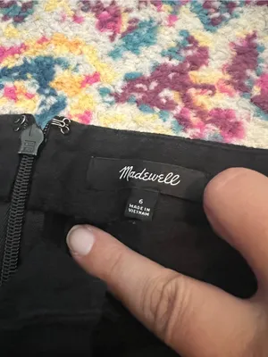 Mango linen blend black mini skort thumbnail 7