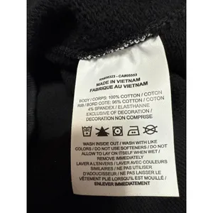 Nike Women's Black Classic Fleece Crewneck Long Sleeve Logo Sweatshirt Top Sz M thumbnail 4