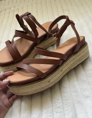 Vince Camuto Brown Platform Sandal Wedge thumbnail 1