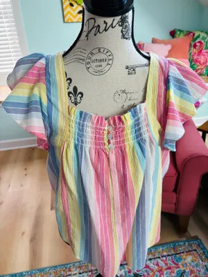 Draper James Striped Top thumbnail 1