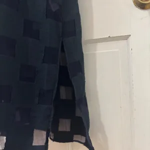 Onia Sheer Patchwork Coverup Midi Dress S Navy Boho Beach Chic Luxury Resort thumbnail 6