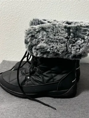 ArcticShield Waterproof Snow Boots Black Faux Fur Size 6 thumbnail 4