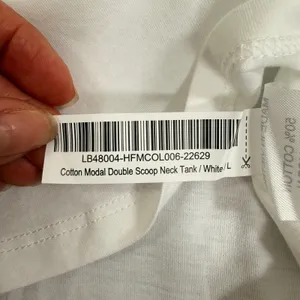 Quince Cotton Modal Double Scoop Neck Tank White Large thumbnail 7