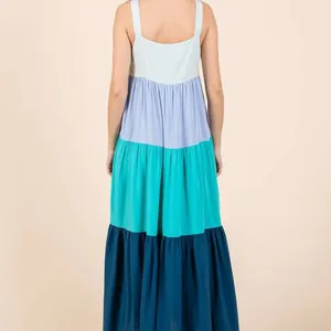 Mittoshop Color Block Tiered Pull-On Maxi‎ Dress thumbnail 5