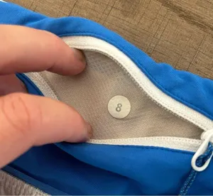 lululemon blue white striped speed shorts thumbnail 5