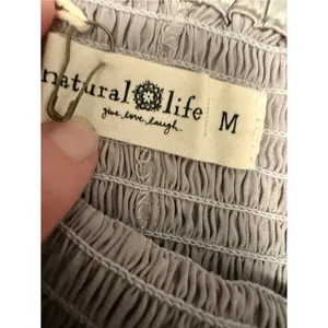 Natural Life NWT Boho Satin Flowy Shorts Gray Silver‎ Smocked Waist M Coquette thumbnail 3