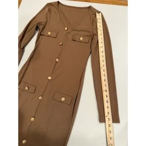 Maxi Dress XS/S Stretch Quiet Luxury Old Money Academia Collegiate Work Travel thumbnail 4