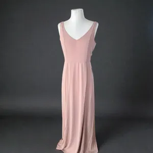 Show Me Your Mumu Jenn Maxi Dress – Neutral Mauve Chiffon Blush– Size XL – NWT thumbnail 12