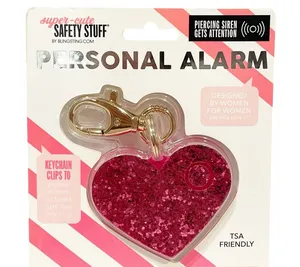 Super-Cute Personal Alarm by Blingsting Pink Heart Keychain Clip Valentines‎ Day thumbnail 1