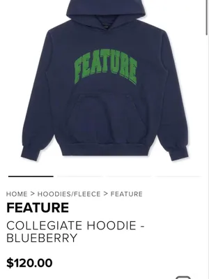 feature navy collegiate hoodie thumbnail 4