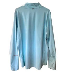 NIKE RUNNING TOP 1/2 Zip Collar Teal SZ LG Long Sleeve Finger Holes Athletic thumbnail 7