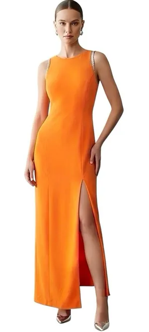 JJ's House Formal Dress Sz 8 Long Open Back Prom Wedding Pageant Gown Sparkling thumbnail 1