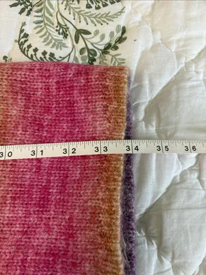 NWT Anthropologie Sunset Sweater Knit Maxi Skirt Pink Purple‎ Size 8 Wool Blend thumbnail 6