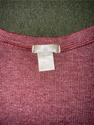 Bozzolo Rose-Pink V-Neck Ribbed Tank with Chest Pocket thumbnail 2