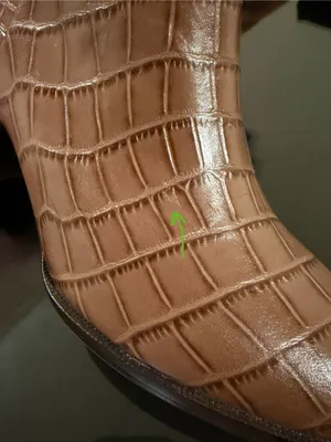 Madewell The Mira Side-Seam Ankle Boot in Croc Embossed Leather thumbnail 15