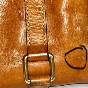 Dooney & Bourke vintage large satchel rustic in a cognac color. thumbnail 6