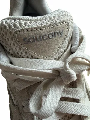 Saucony Off-White/Light Gray Mesh Athletic Sneakers thumbnail 9