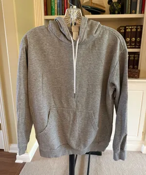H&M light gray sweatshirt hoodie thumbnail 1