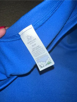 Aerie Women's Royal Blue Ribbed Crop Tee thumbnail 5
