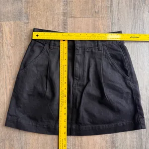 Free People We The Free Black‎ Denim Pleated Mini Skirt Size 29 Regular Cotton thumbnail 4