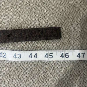 Michael Kors Dark Brown Belt with Gold Logo Buckle thumbnail 3