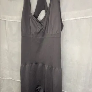 Sleeveless Activewear Jumpsuit Gray Size XL thumbnail 4