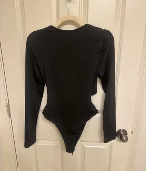 Shein Black Cutout Bodysuit thumbnail 3
