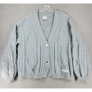 Taylor Swift The Tortured Poets‎ Department Gray Cardigan Size XL/2XL Sweater thumbnail 1