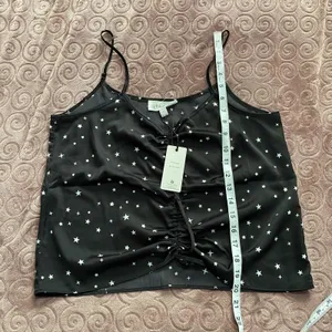 Pink Rose Black Star Cropped Cami Size Large NWT thumbnail 9