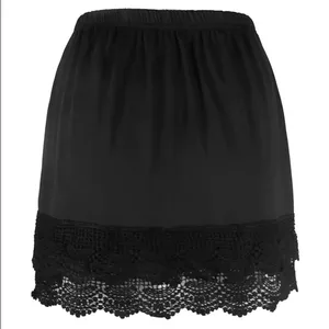 Elegant Black Lace Trim Mini Skirt thumbnail 1