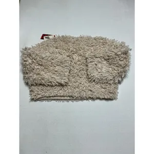 Woolrich x Target Womens Small Shaggy Sweater Cream Fuzzy Cropped NWT $50 thumbnail 3