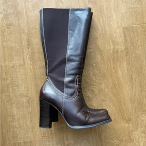 Franco Fortini Women Donna Mid-Calf Heeled Leather Boots, Y2K, Brown, Size 7.5M thumbnail 16