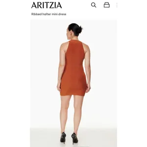 Aritzia Babaton Sculpt Knit Halter Mini Dress XS Flambeau Red Orange Bodycon thumbnail 5
