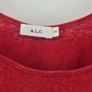 A.L.C.‎ Linen Cami Womens XS 8KTOP00235 Red Ruffle Peplum EUC thumbnail 2