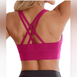 Lululemon Pink Sports Bra‎ Size M thumbnail 3