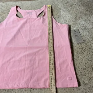 NEW Albion Fit Ad-In Tank Bliss Square Neck Racerback‎ Shelf Bra Top Womens M thumbnail 2
