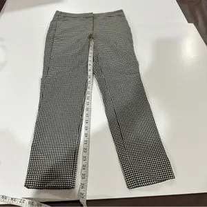 Zara Black & White Gingham‎ Print High Rise Ankle Pants Size S thumbnail 12