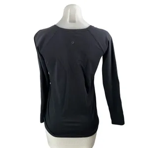Lululemon Women's Black Long Sleeve Running Yoga Athletic T Shirt Tee Top Size 2 thumbnail 4