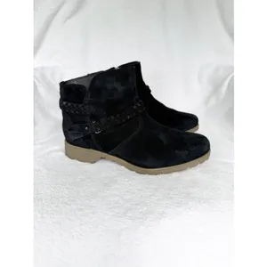 Teva De La Vina Woman’s Size 7 Black Suede Braided Ankle Boots thumbnail 6