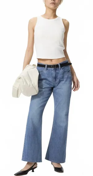 Uniqlo Bootcut Jeans NWT Blue 24inch thumbnail 1