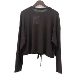 Zara Brown Contrast Button Blouse M thumbnail 4