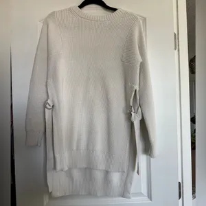 Athleta West End Knit Tunic Sweater in Dove White XXS thumbnail 3