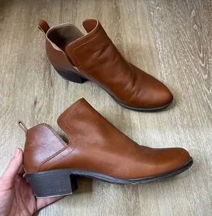 Lucky Brand‎ Bollo Brown Leather Booties 7.5 thumbnail 1