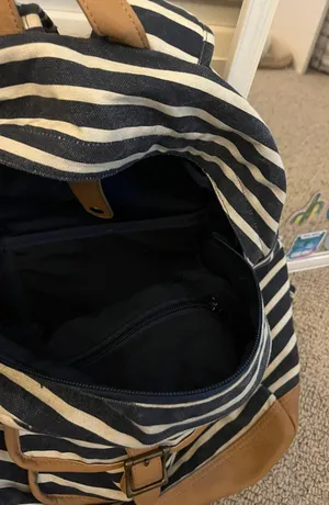 Stripped vintage back pack Blue thumbnail 5