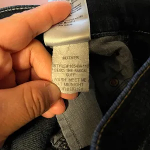 Mother The Rascal Cuff Meet Me at Midnight Jeans Women's 26 Dark‎ Wash Denim thumbnail 9