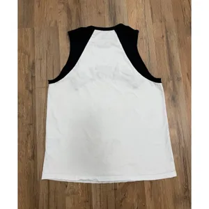 Wrangler Women's Small Sleeveless Raglan Logo Tank Top Black White Western thumbnail 3