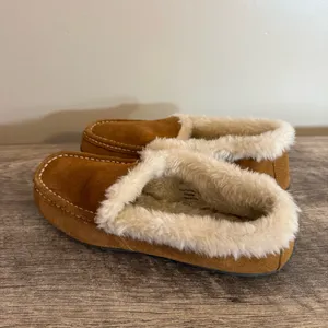 Clarks Mandy Brown Suede Leather Slippers Women’s Sz 9M Faux Fur Indoor/Outdoor thumbnail 6