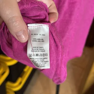Anthropologie Maeve Fuchsia Linen Back Twist Tie Top Size Large thumbnail 10